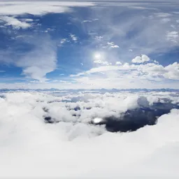 Aerial Clouds Mountain Landscape