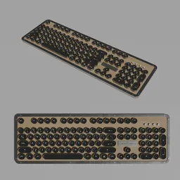 Retro Wooden Mechanical Keyboard