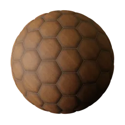 Fabric brown hexagonal panels