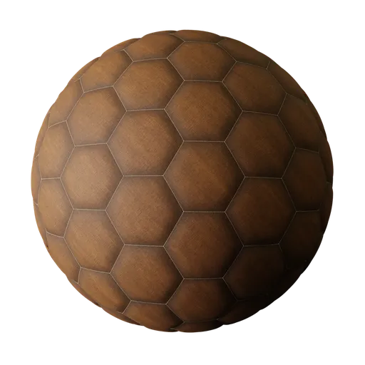 Fabric brown hexagonal panels