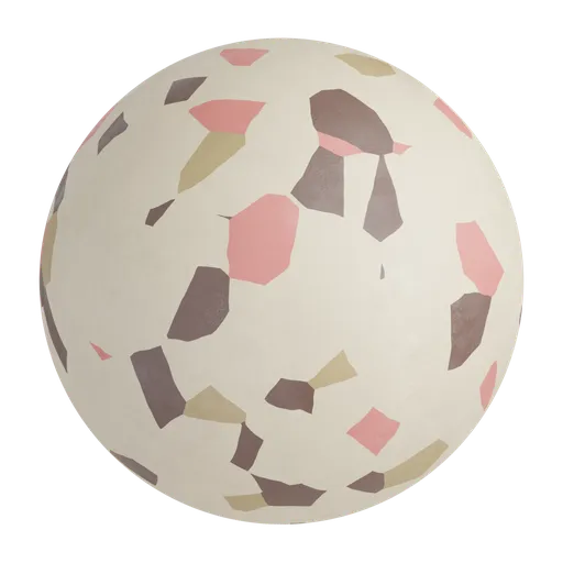 High-quality PBR material with cream base and pastel-colored flares for 3D modeling in Blender and similar software.