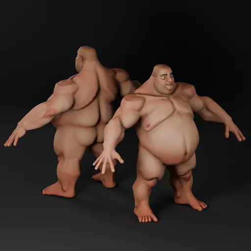 Stylized Fat Model -Rigged
