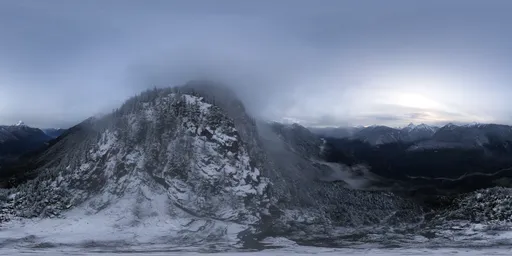 Mountain Valley Overcast Twilight