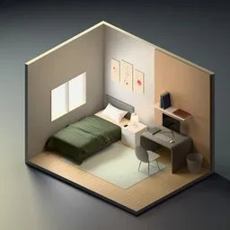 Low Poly Bedroom
