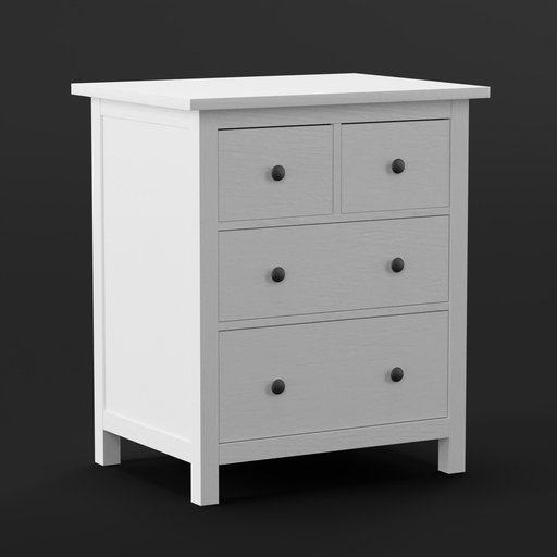 IKEA Dresser Hemnes White Commodes models BlenderKit