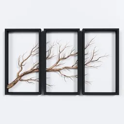 Minimalist Tree Branch Wall Art Set