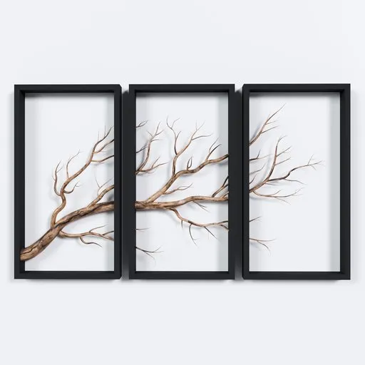 Minimalist Tree Branch Wall Art Set