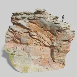Huge Sandstone Cliff PBR Scan 03