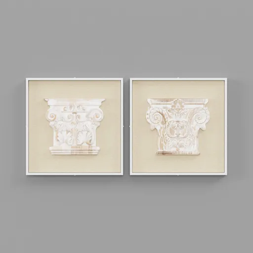 Canvas Painting With Wood Sculpture