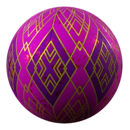 Royal Metal Triangles Purple and Pink