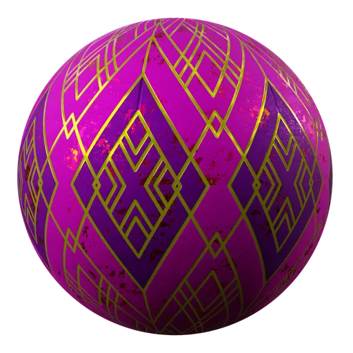 Royal Metal Triangles Purple and Pink