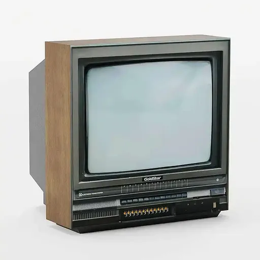Low-poly 3D model of a retro television, ideal for Blender 3D projects, digital renderings, and vintage scene creation.