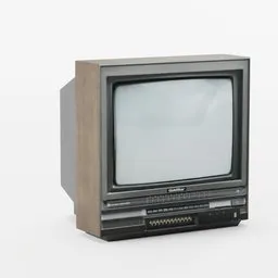 Low-poly 3D model of a retro television, ideal for Blender 3D projects, digital renderings, and vintage scene creation.