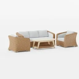 Outdoor Rattan Seating Set