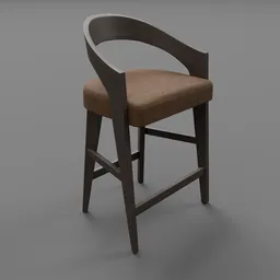 Chloe Leather Dining Bar Stool