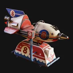 Vintage Kids Rocket Carnival Ride