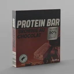 Protein Bar Brownie Chocolate Cardboard