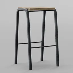 Wooden Top Stool