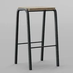 Wooden Top Stool