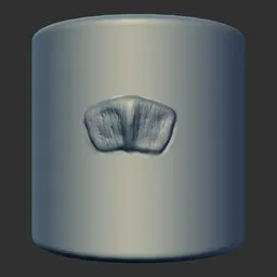 ER Dragon Brush 67 imprint for 3D sculpting, ideal for creating detailed reptilian textures in Blender 3D models.