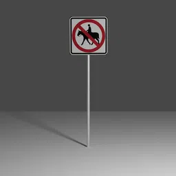 No equestrian crossing