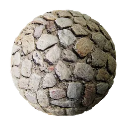 Realistic 2K PBR stone material for 3D modeling in Blender, suitable for texturing walls and floors.