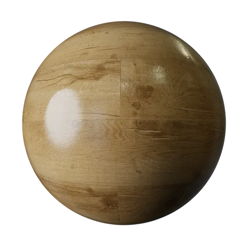 Wet wooden floor