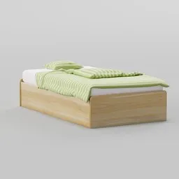 Fabric hotel style bed
