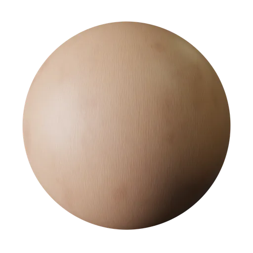 Seamless PBR material of light brown wood texture, ideal for 3D modeling in Blender, with subtle grain suitable for modern design.