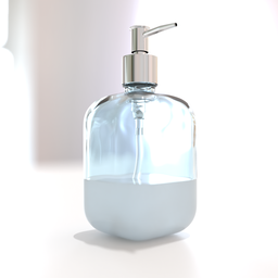 Glass liquid soap dispenser