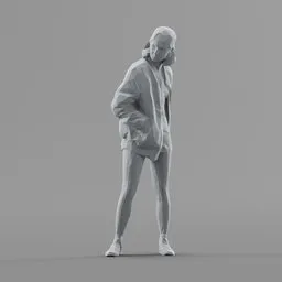 Lowpoly Female Standing