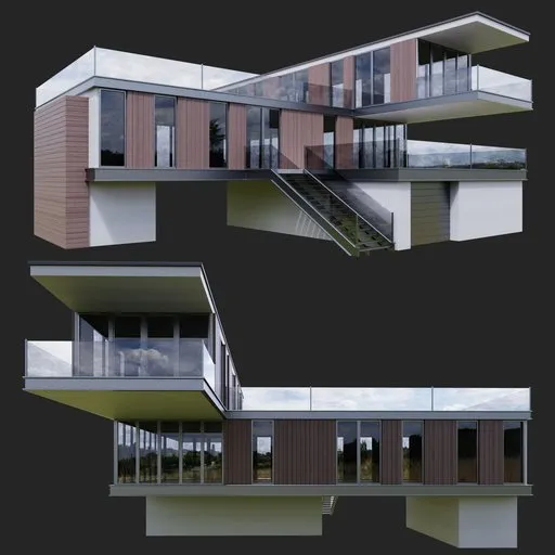 Modern wooden house