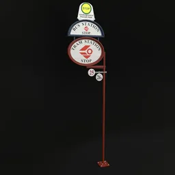 Bus and Tram Stop Station