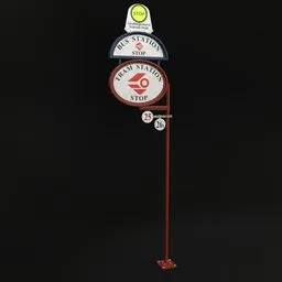 Bus and Tram Stop Station