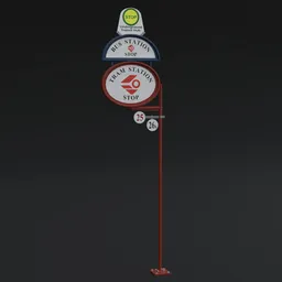 Bus and Tram Stop Station