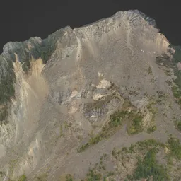 Large Rock Slide on Mountain Photoscan