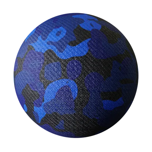 Blue Digital Camo Woven Fiber