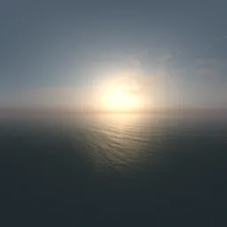 Sunny Hazy Sky over Ocean