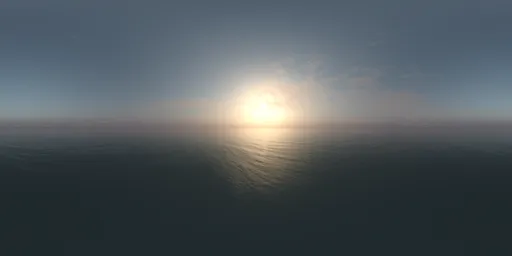 Sunny Hazy Sky over Ocean