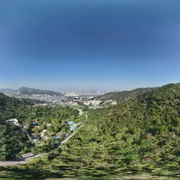 Green tree mountain cloud bluesky