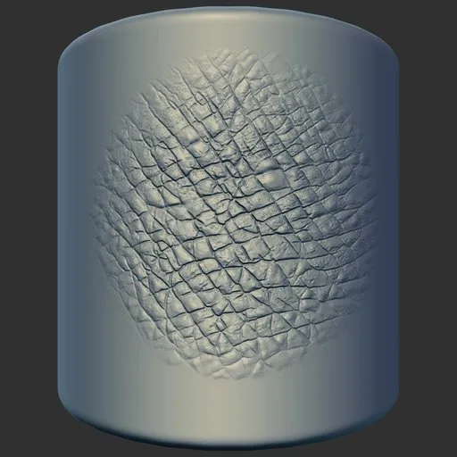 ER Dragon Brush 172 displaying detailed reptilian skin texture for 3D sculpting in Blender.