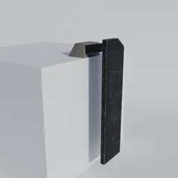 Industrial-style 3D model of a port bumper for Blender cityspace projects, detailed texture, optimized for 3D environments.