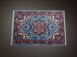 Detailed traditional Persian carpet 3D model, optimized for Blender, ideal for interior design virtual staging.