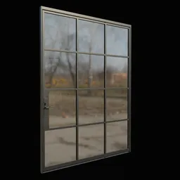 Door glass metal