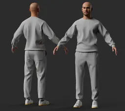 Athleisure Loungewear Male Character
