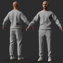 Athleisure Loungewear Male Character