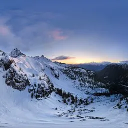Winter Snow Twilight Sunset