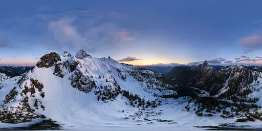 Winter Snow Twilight Sunset