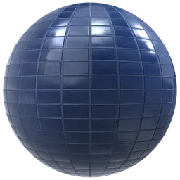 Glossy Blue Floor Tiles