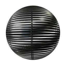 High-resolution black metal fencing PBR texture for 3D modeling in Blender.